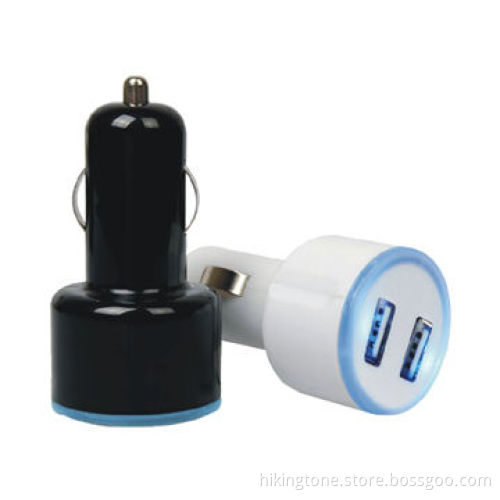 Dual Car Charger for Mobile Phone with 1.8A or 2.1A or 3.1A